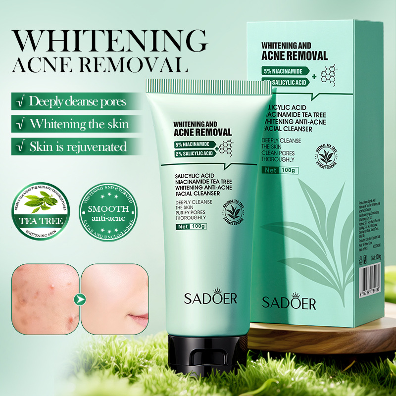 Salicylic Acid Cleanser - คลีนเซอร์หน้าสูตรกรดซาลิไซลิก ช่วยให้ผิวขาวใส ลดสิว 100 กรัม ผสมทีทรี