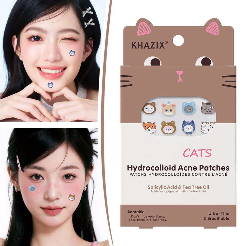 Skincare You - แผ่นแปะสิวรูปแมวน่ารัก 100/200/300 ชิ้น แผ่นปิดสิวรูปแบบบางพิเศษ ระบายอากาศได้ดี บำรุงผิว