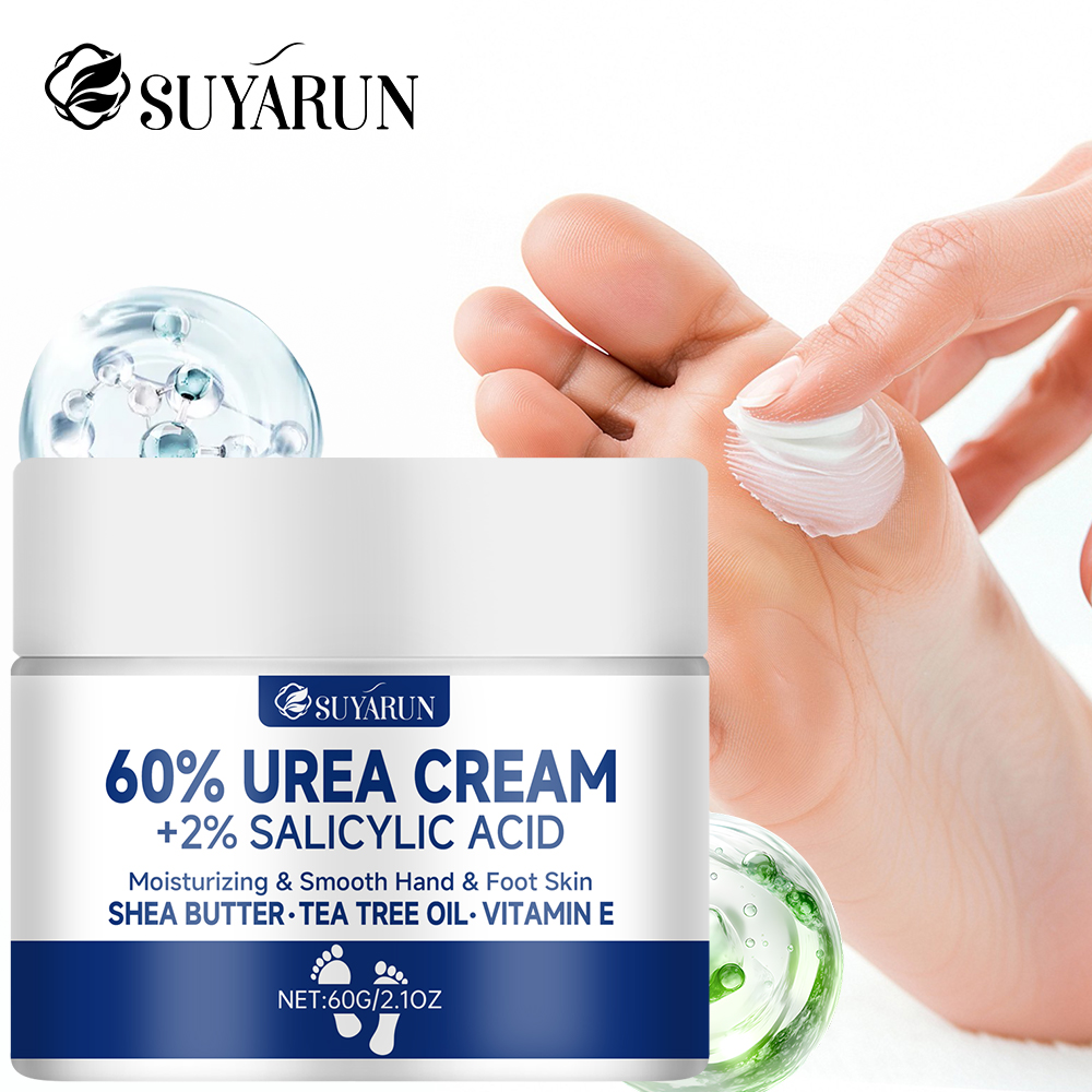 Ceramide Moisturizer - SUYARUN ครีมทาเท้ายูเรีย 60% สําหรับส้นเท้าแตกและผิวแห้ง - การรักษาความชุ่มชื้นอย่างเข้มข้น,
