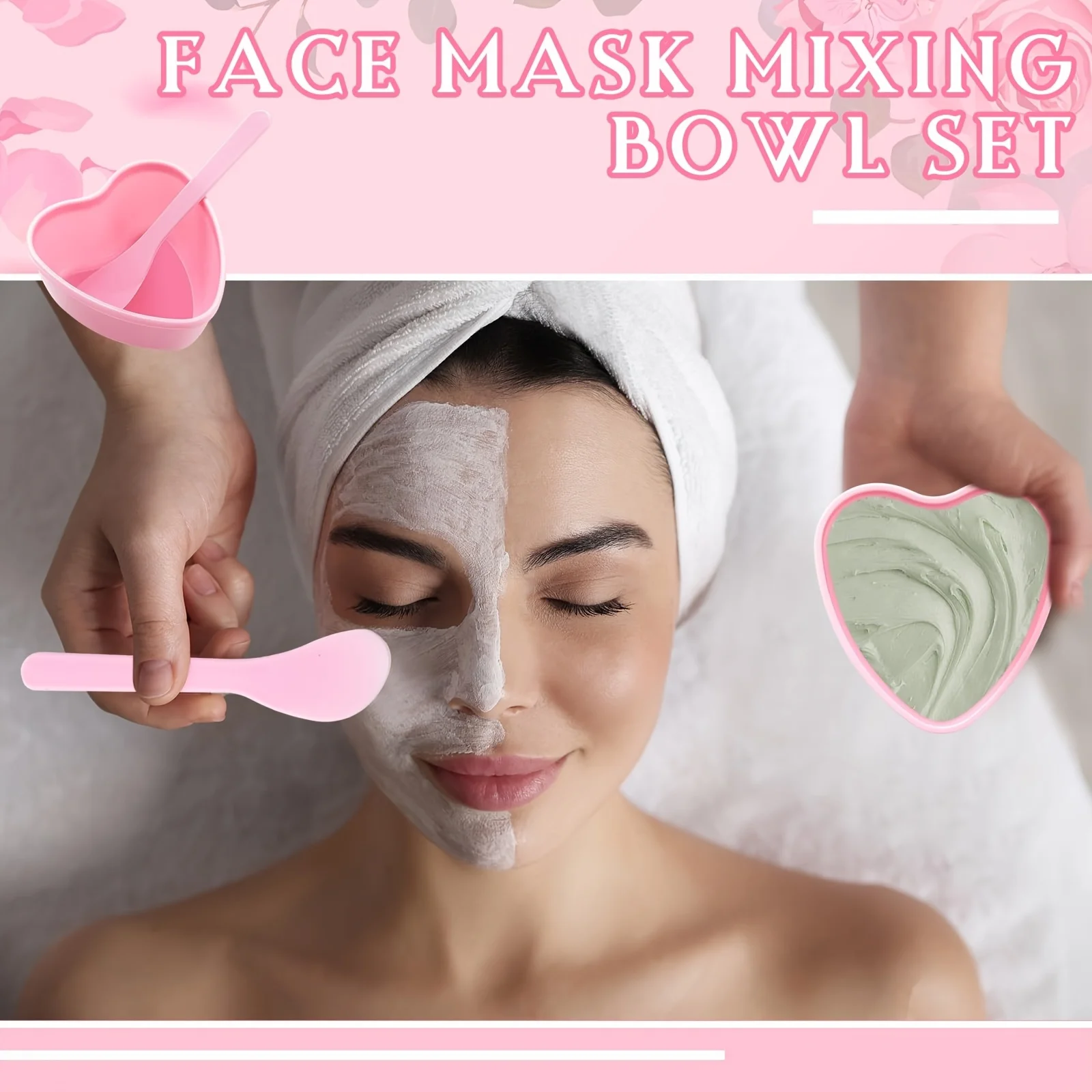 ชุดชามผสมมาส์กหน้ารูปหัวใจสีชม - Skincare Finally Found You บทวิจารณ์และราคา