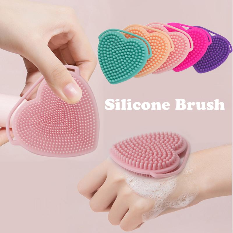 1 PC รูปหัวใจซิลิโคนแปรงสองด้า - Skincare Exfoliating บทวิจารณ์และราคา